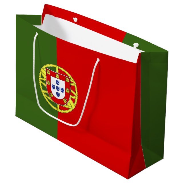 Portugal flag large gift bag (Front Angled)
