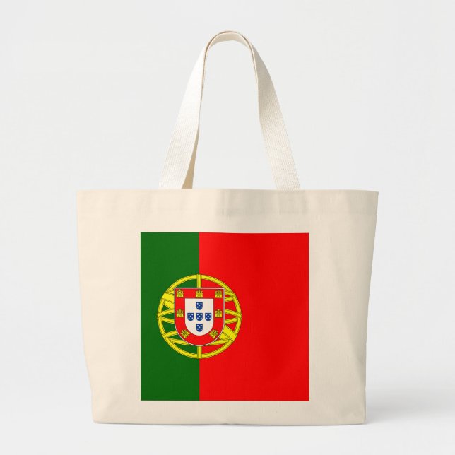 Portugal Flag Large Tote Bag (Front)
