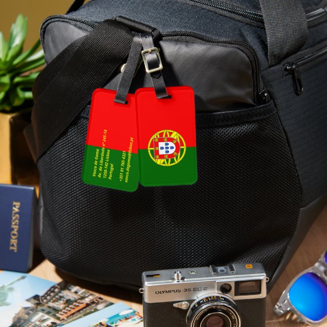 Portugal flag luggage tag (Front & Back)