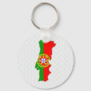 Portugal Flag Map full size Key Ring