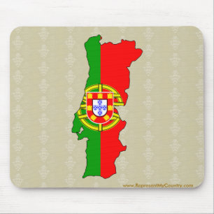 Portugal Flag Map full size Mouse Pad