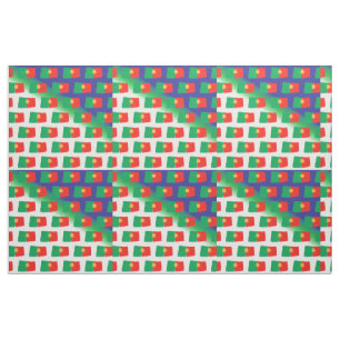 Portugal flag pattern fabric