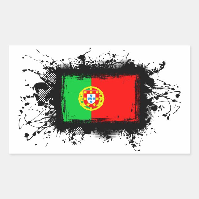 Portugal Flag Rectangular Sticker (Front)
