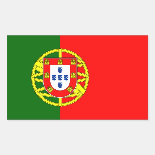 Portugal Flag Rectangular Sticker (Front)
