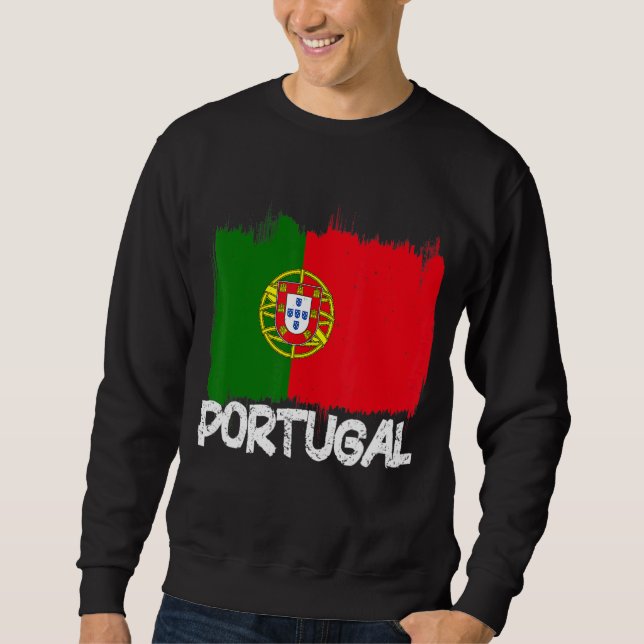 Portugal Flag Retro Vintage Sweatshirt (Front)