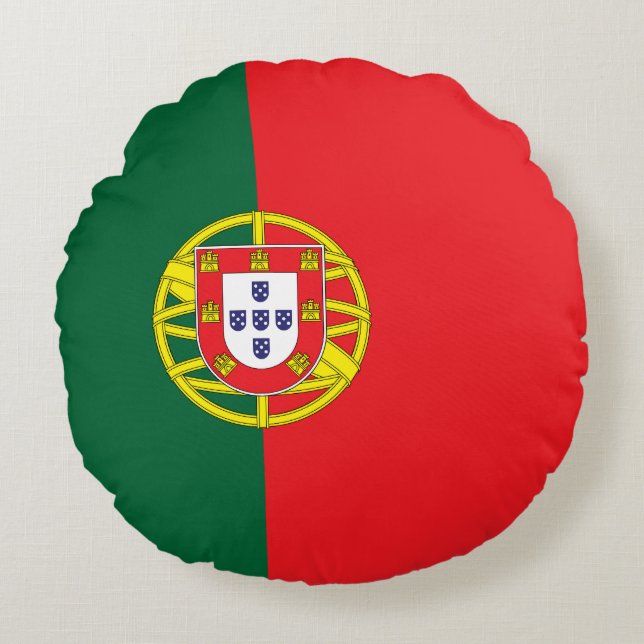 Portugal Flag Round Cushion (Front)