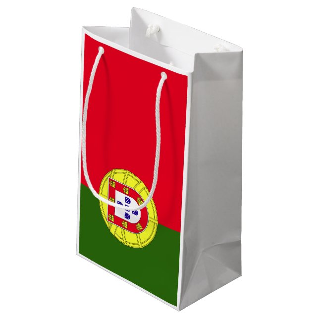 Portugal Flag Small Gift Bag (Back Angled)