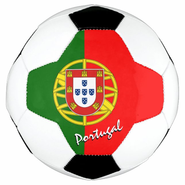 Portugal Football & Portuguese Flag / Sports Soccer Ball (Front)