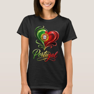 portugal heart shirt, i love portugal, portuguese  T-Shirt