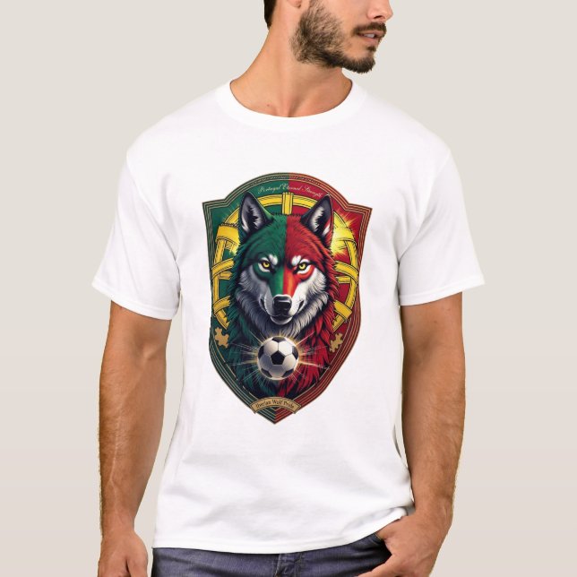 Portugal Iberian Wolf Glory Tee, National  Gift T-Shirt (Front)
