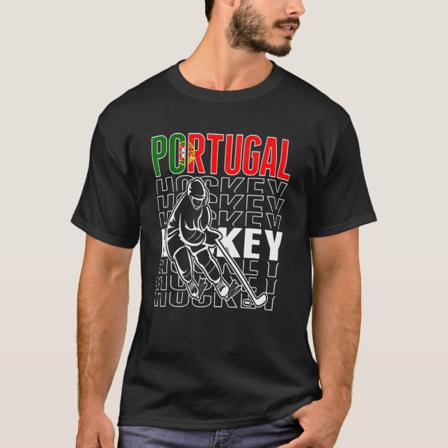 Portugal Ice Hockey Fans  Portuguese Hockey Team S T-Shirt (Front)