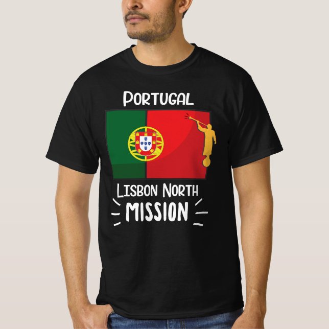 Portugal Lisbon North Mormon LDS Mission T-Shirt (Front)