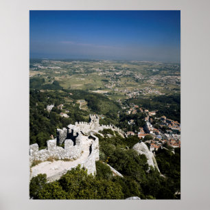 Portugal, Lisbon Province, Sintra, View From Poster