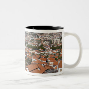 Portugal, Madeira Island, Funchal. Cable car Two-Tone Coffee Mug