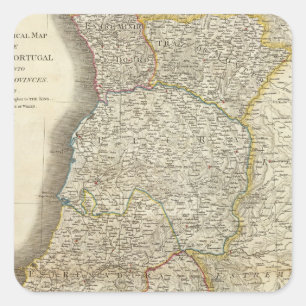 Portugal Map Square Sticker