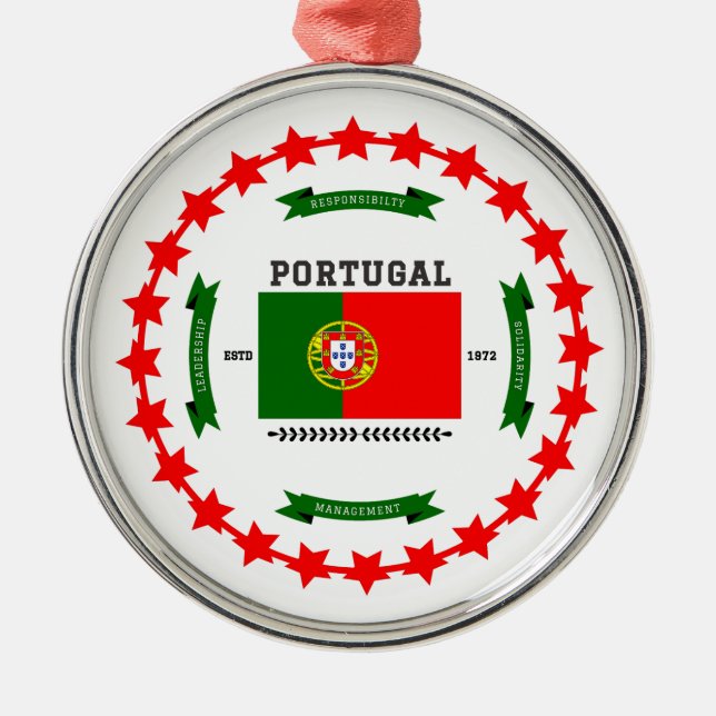 Portugal Metal Tree Decoration (Front)