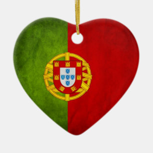 Portugal national flag ceramic tree decoration