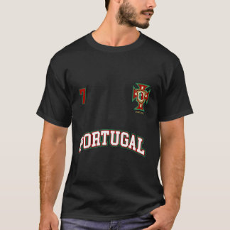 Portugal Number 7 Soccer Team Sports Portuguese Fl T-Shirt