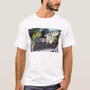 Portugal, Obidos. Iron streetlamp and 14th T-Shirt