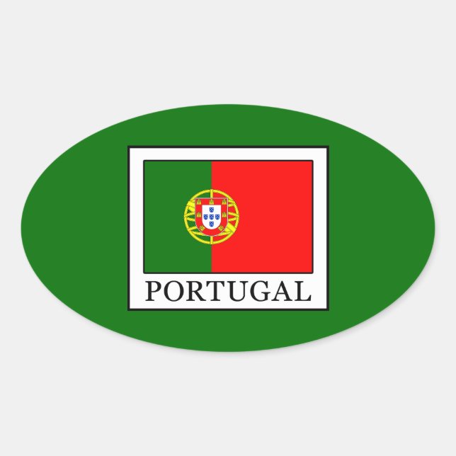 Portugal Oval Sticker (Front)