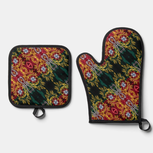 , Portugal Oven Mitt & Pot Holder Set (Front)