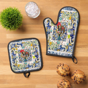 Portugal Oven Mitt & Pot Holder Set