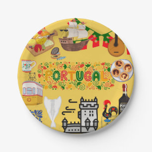 Portugal  paper plate