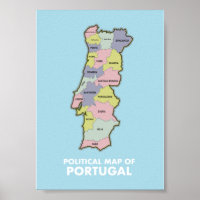 Portugal political map Two-Tone coffee mug