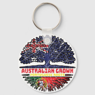 Portugal Portuguese Australian Australia Tree Root Key Ring
