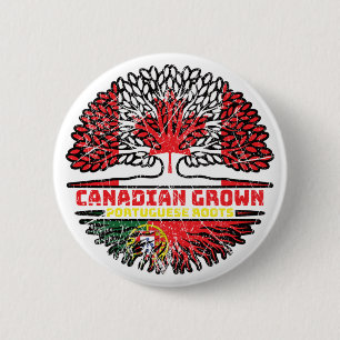 Portugal Portuguese Canadian Canada Tree Roots 6 Cm Round Badge