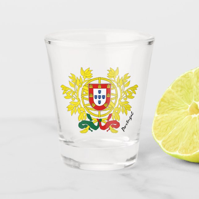Portugal & Portuguese coat of arms, flag / party Shot Glass (Front)