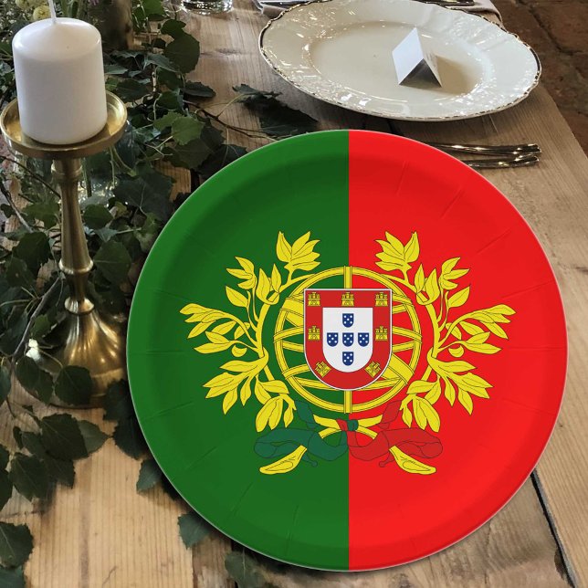 Portugal, Portuguese Flag party, birthday /sport Paper Plate (Creator Uploaded)