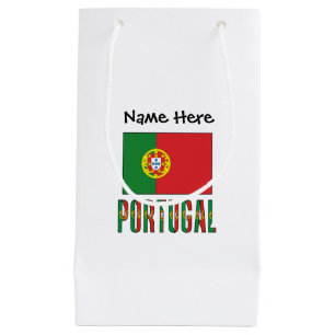 Portugal Portuguese Flag Personalised Name Small Gift Bag