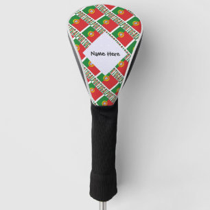 Portugal Portuguese Flag Tiled Personalised Golf Head Cover
