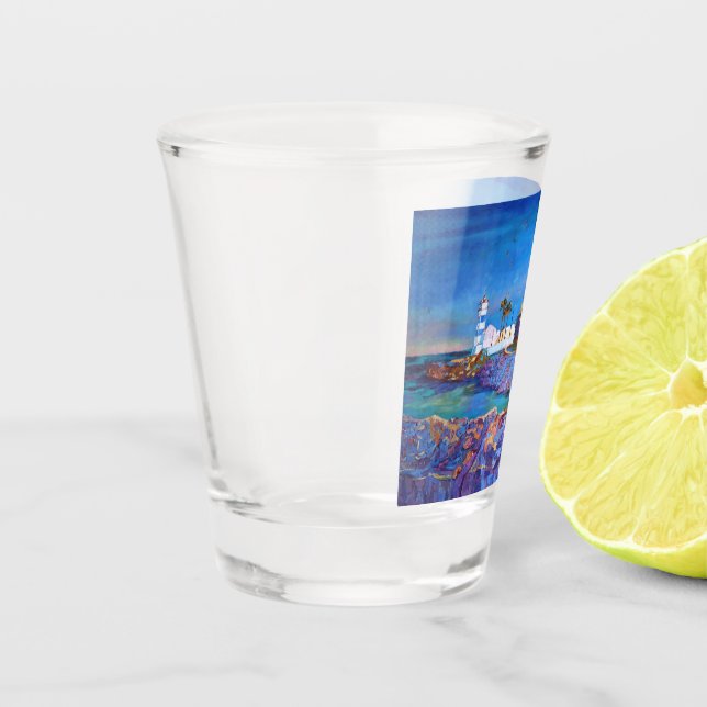 Portugal Portuguese Landscape Sea Beach Shot Glass (Left)