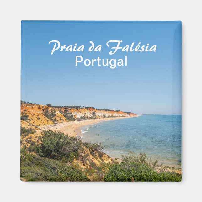 Portugal Praia da Falesia in the Algarve Souvenir Magnet (Front)