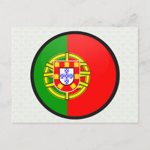 Portugal quality Flag Circle Postcard