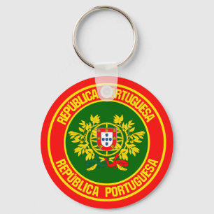 Portugal Round Emblem Key Ring