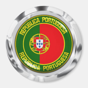 Portugal Round Emblem Magnet