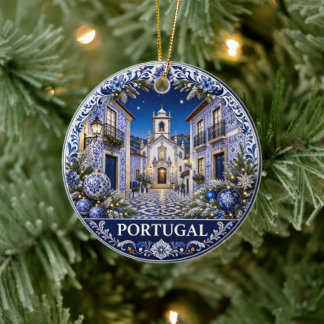 Portugal Scenic Keepsake Holiday Ceramic Tree Decoration
