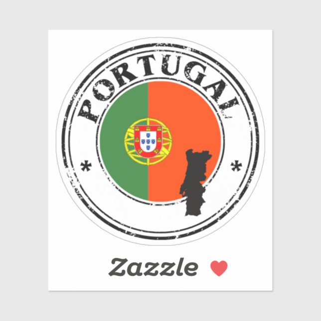Portugal Seal Sticker Round Flag For Laptop Book.. (Sheet)