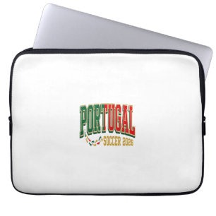 Portugal Soccer 2026 Soccer Bold Country Typograph Laptop Sleeve