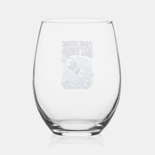 Portugal Soccer 2026 Soccer Bold Country Typograph Stemless Wine Glass