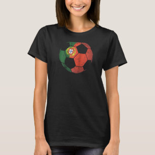 Portugal Soccer Ball Flag Jersey Portuguese Footb T-Shirt