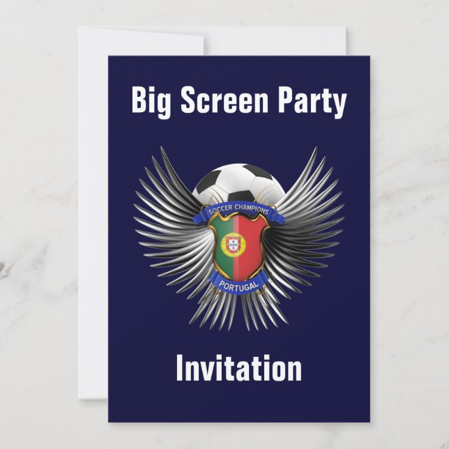 Portugal Soccer Champions Invitation (Front)