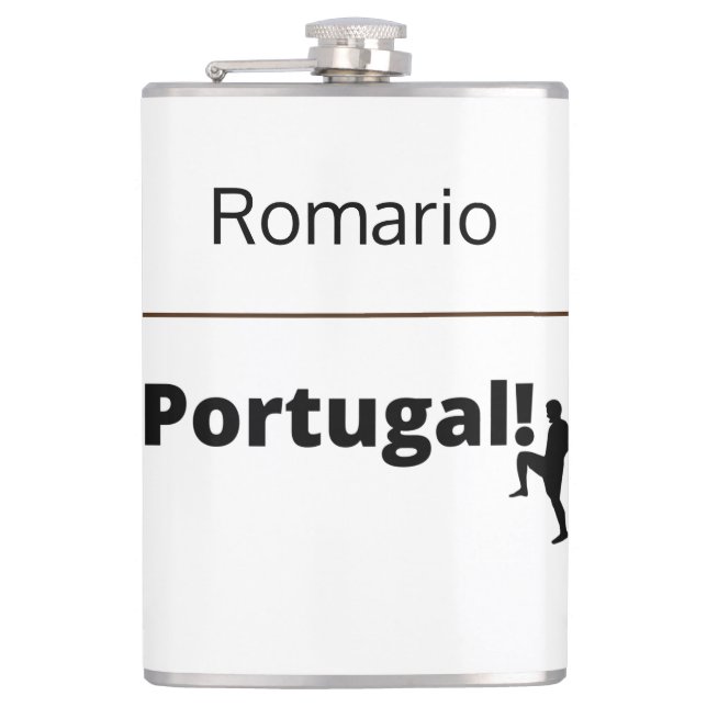 Portugal soccer, customisable      hip flask (Front)