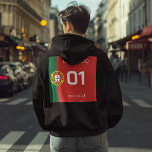 Portugal Soccer Fan Jersey - Custom Name & Number  Hoodie