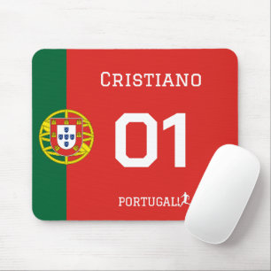 Portugal Soccer Legend Custom Name Desk Mat Mouse Pad