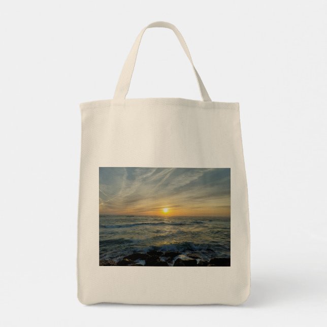 Portugal Sunset Serenity Tote Bag (Back)