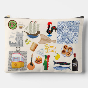 Portugal Symbols Travel Lovers Accessory Pouch